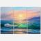 Designart - Blue Waves Breaking At The Beach V - Nautical & Coastal Canvas Wall Art Print